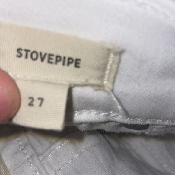 Madewell Women’s Size 27 Stovepipe Jeans in Pure White / Style MC636 - Picture 5 of 9